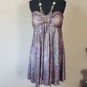 Metallic mini dress